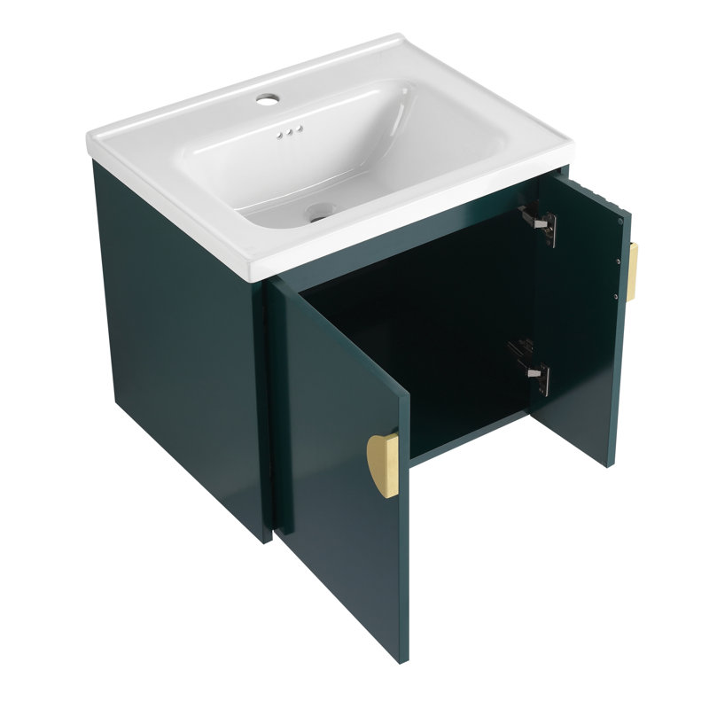 Ensemble de meuble-lavabo simple mural 23,8 po Ylermi