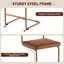 3 pièces Tabouret de bar H 26,1 po - Revêtement en velours - Structure en fer avec dossier en rotin - Tabouret pour îlot de cuisine à hauteur de comptoir - Brun-134275760