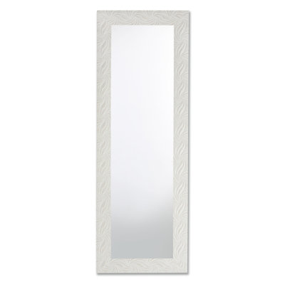 Charlack Solid Wood Flat Leaning Full Length Mirror with Hooks