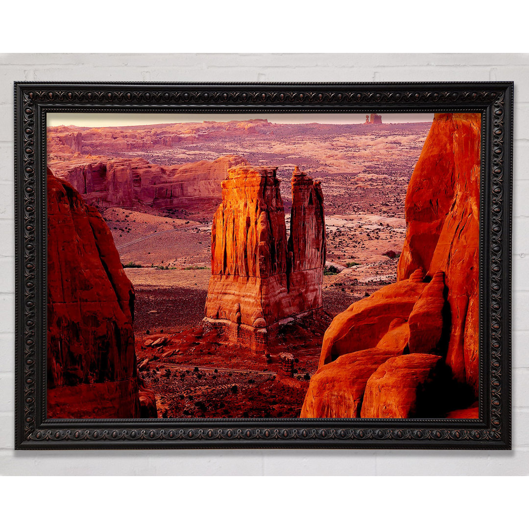 Gerahmter Kunstdruck Courthouse Towers At Sunset Arches National Park Utah