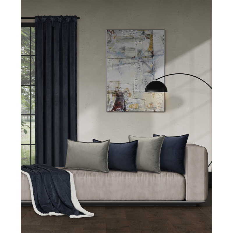 Housse de coussin décoratif lombaire Townsend, Gris anthracite