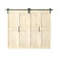 Plateau arqué assemblé de 84 po Porte de grange double pliante Knotty-111533197-111533198