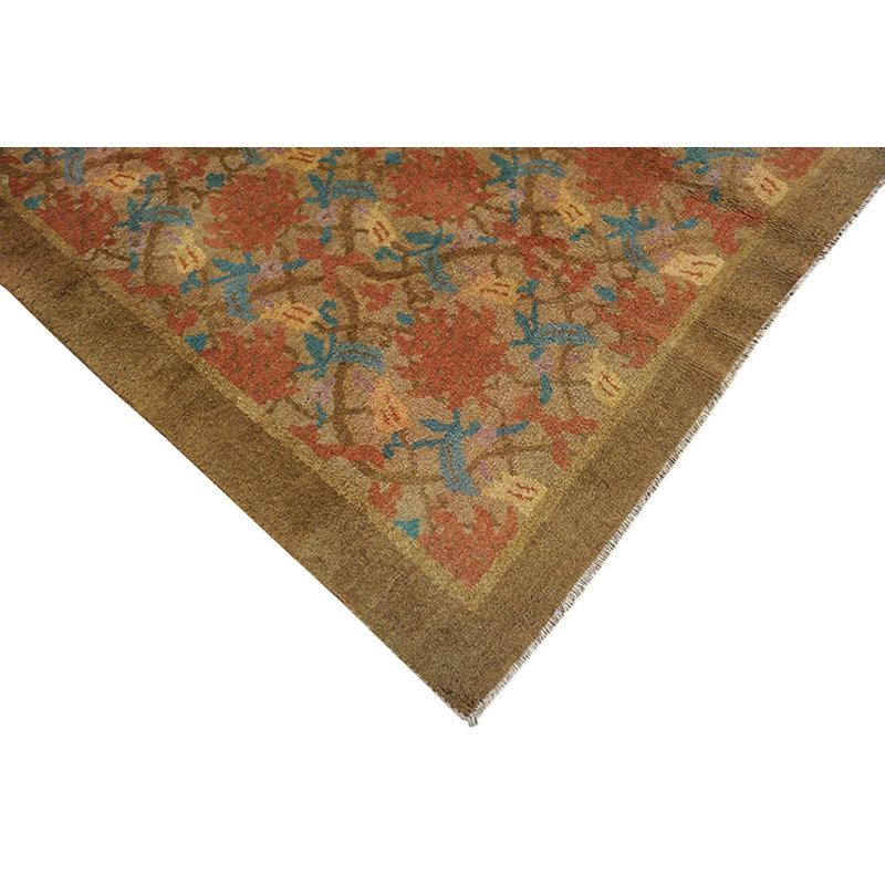 Soft Warm Color Antique Allover Design Chinese Art Deco Room Size Rug