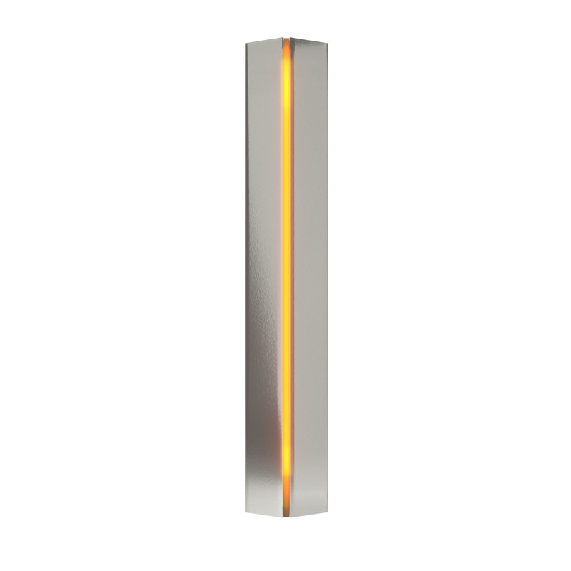 Gallery Dimmable 10.4 Lbs Flush Mount Scone, Natural Iron, Amber, 7.1" W x 27.25" H x 3.1" D