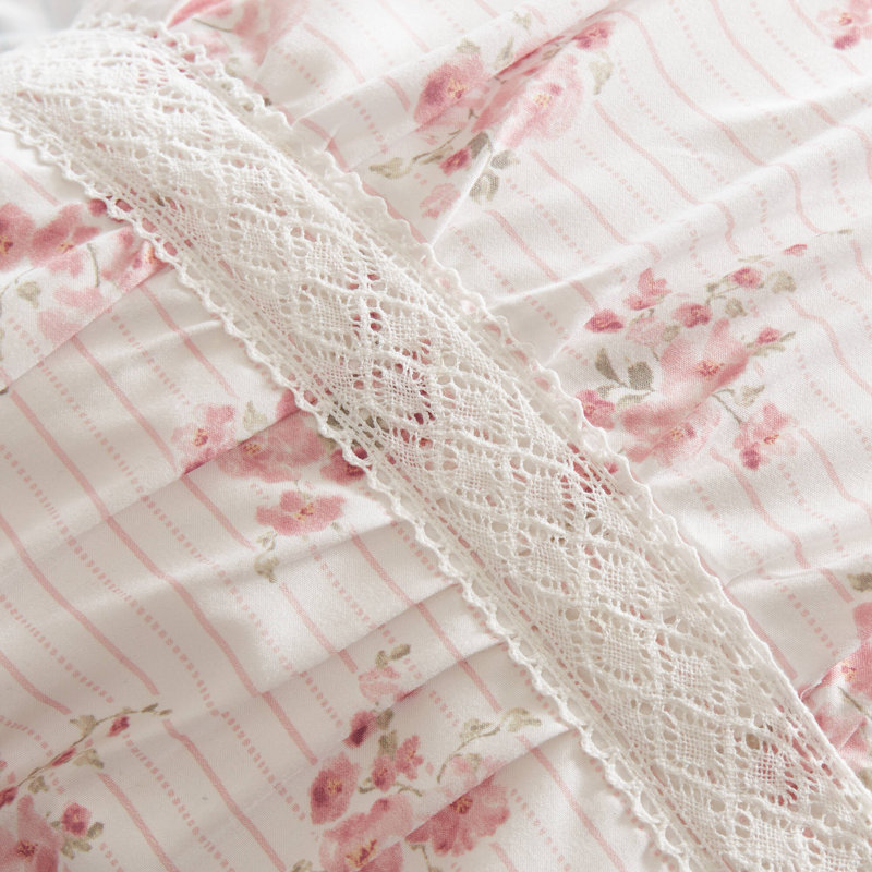 Ensemble d'édredon 3 pièces Anabelle, Simple/Simple TG, Rose