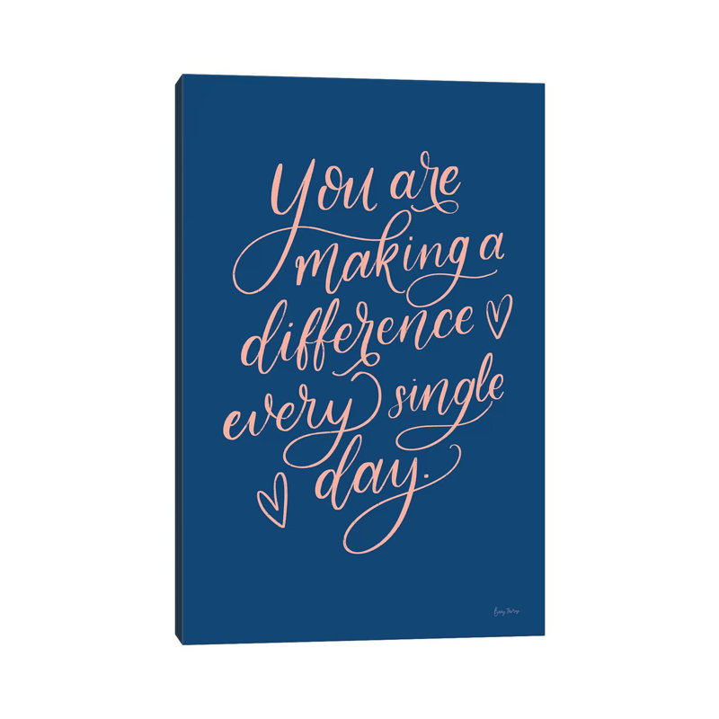 Teachers III Blue by Becky Thorns - 1 Piece Wall Art on Canvas, 66.04cm H x 45.72cm W x 3.81cm D, Wrapped Canvas