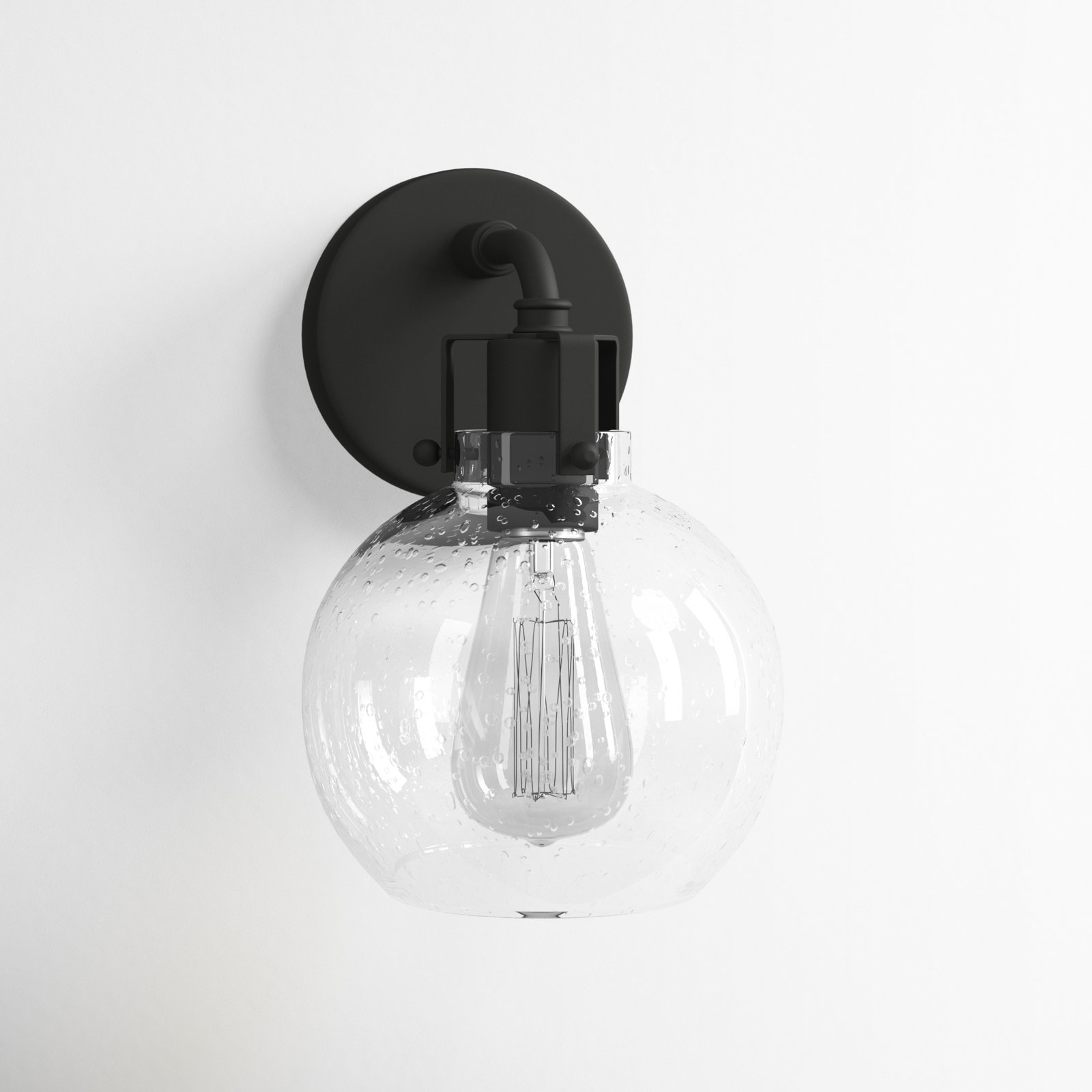 Byrne Single Light Dimmable Armed Sconce, Oil Rubbed Bronze