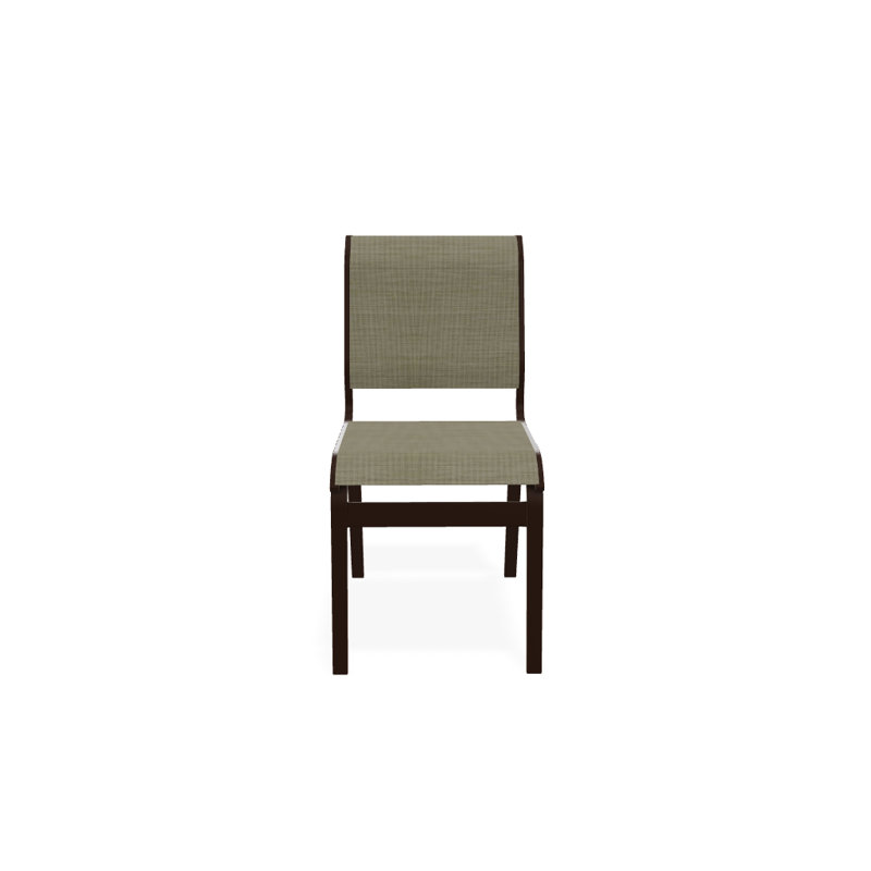 Chaise d'appoint de salle à manger Hiraku, Bristol taupe Sunbrella®, Kona texturé