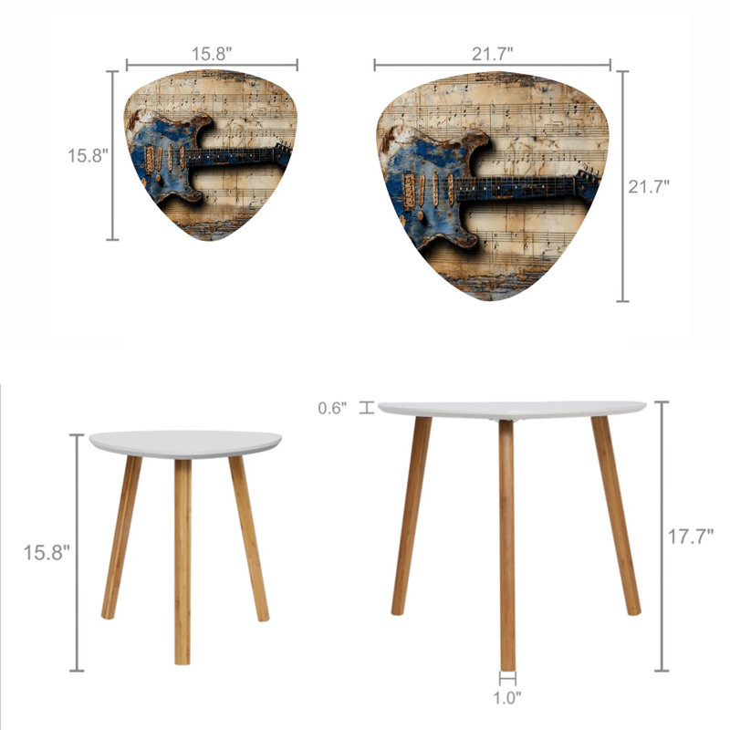 Ensemble de 2 tables basses gigognes Triangle