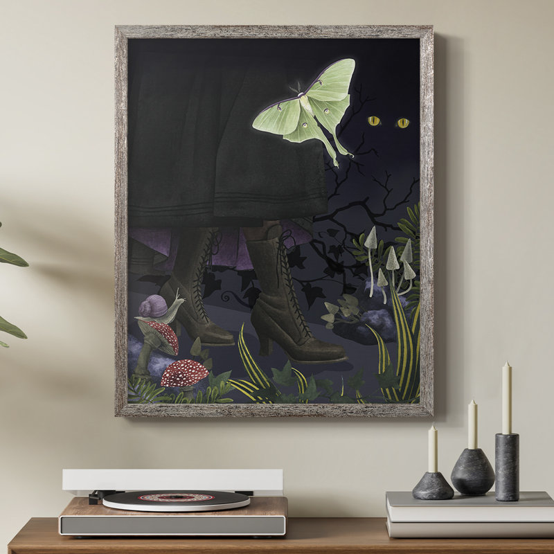 Hall Halled Forest I, reproduction encadrée - bois massif, H 11 po x l 9 po