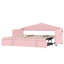 Lit de jour simple rose rembourré en velours doux, avec couchette escamotable, et type - C de charge, et poches latérales pour livres