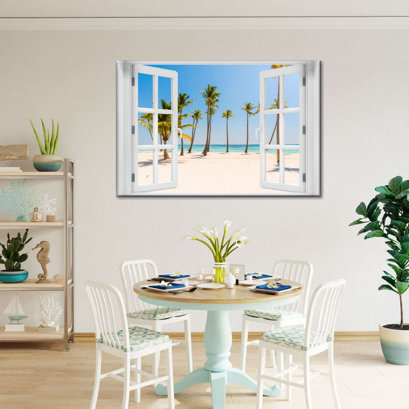 «Window to White Beach», reproduction sur toile tendue, H 8 po x l 12 po x P 1 po