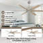 Ventilateur de plafond 64 po à 6 pales avec moteur à courant continu et réversible avec télécommande-592839612-592839600