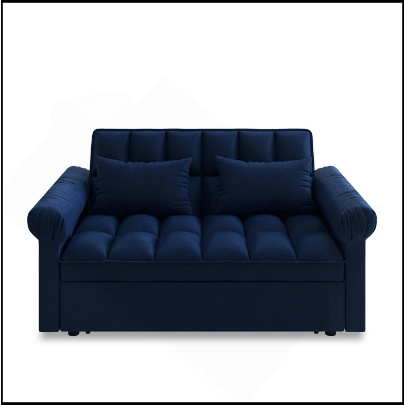 Canapé-lit avec causeuse Loveseats, dossier réglable bleu