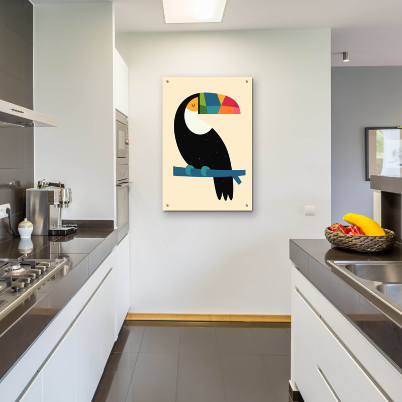 «Rainbow Toucan» par Andy Westface, H 36 po x l 24 po x P 0,2 po