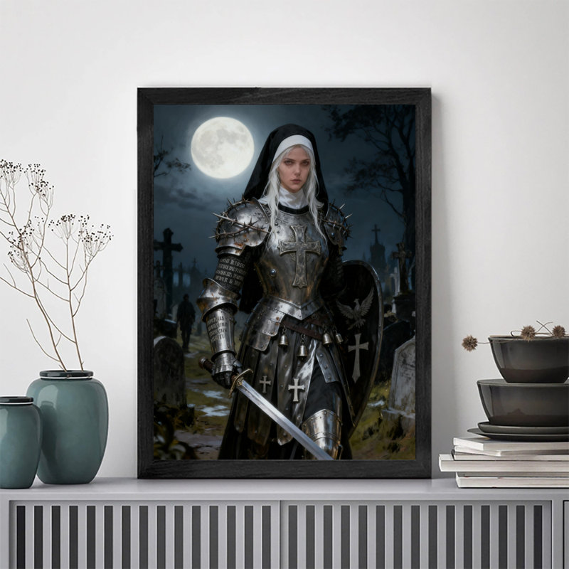 Reproduction d'art encadré noir de l'époque victorienne féminine, H 11 po x l 9 po