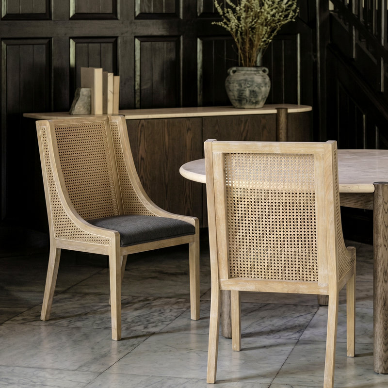 Chaise d'appoint Ireion Audri, Similicuir gris anthracite, Naturel