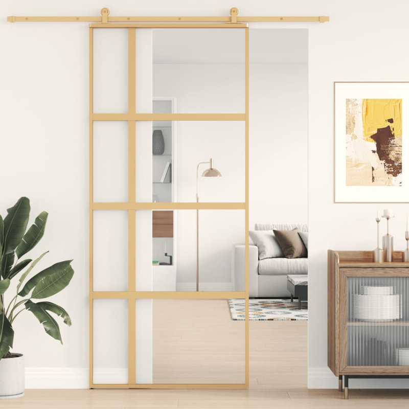 Huftalen Sliding Door, 90cm W x 205cm H, Gold