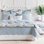 Couvre-lit moderne et contemporain réversible en coton gris Fenton