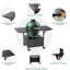 Chariot de barbecue extérieur compatible Big Egg, table en métal avec deux panneaux pliants, convient aux barbecues jusqu'à 22 pouces, et beaucoup de rangement sous le comptoir, installation sans effort, freins de sécurité mobiles, finition noire,