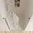 Bi-Fold Frameless Shower Door Walk in Pivot Clear Glass Hinge Shower Door 6mm With Tempered Glass and Explosion-Proof Film-125172983-125172986