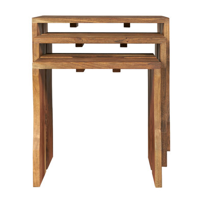 Solid Wood Nesting Tables With Dovetail Joinery