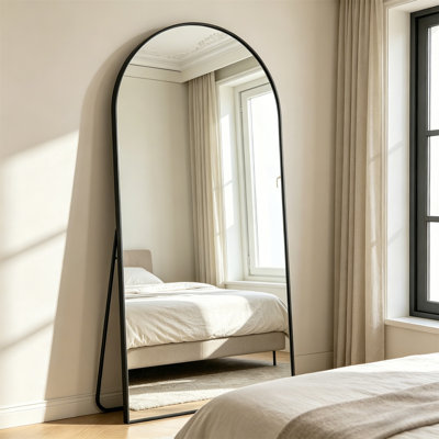 Arched Full-Length Mirror – Wall-Mounted With Aluminum Alloy Frame, HD Anti-Burst Glass –  For Bedroom Or Living Room