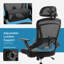 Chaise de bureau ergonomique avec appui-tête réglable et accoudoirs-919582852-919582853