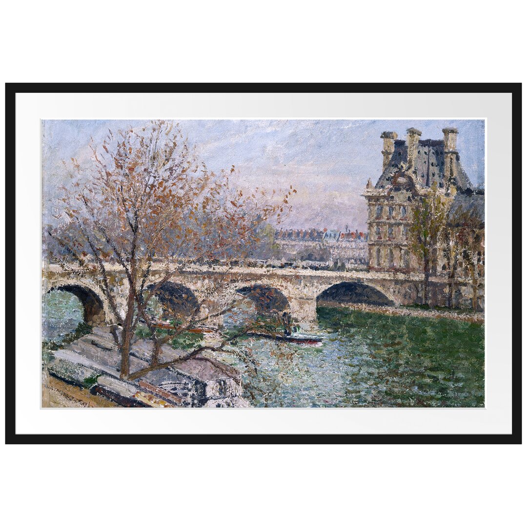 Gerahmter Kunstdruck Pont Royal and the Pavillon De Flore von Camille Pissarro