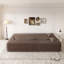 Canapé-lit moderne avec 2 coussins, canapé-lit convertible en tissu rembourré de mousse, matelas pliant double de 15 po pour le salon, lit d'invité, salle de jeux, aucun assemblage requis, brun-477650366