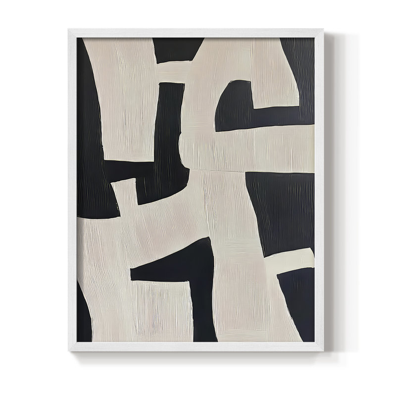 ABSTRACT Series DXCII  -Premium Framed Print -Ready to Hang - No Nails Required ABAI51680, White, 11" H x 9'' W