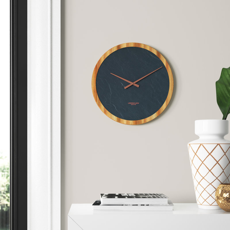 Wood & Slate Wall Clock