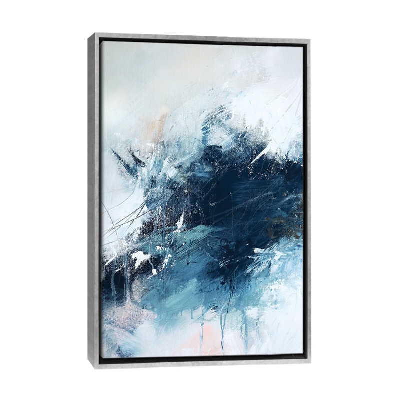Shrey III par Sana Jamlaney - reproduction d'art, Aucun mat, Toile avec cadre argenté, H 26 po x l 18 po x 1,5 po