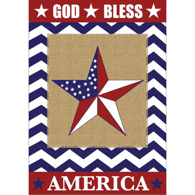 Drapeau Jarratt God Bless America Star 29 x 42
