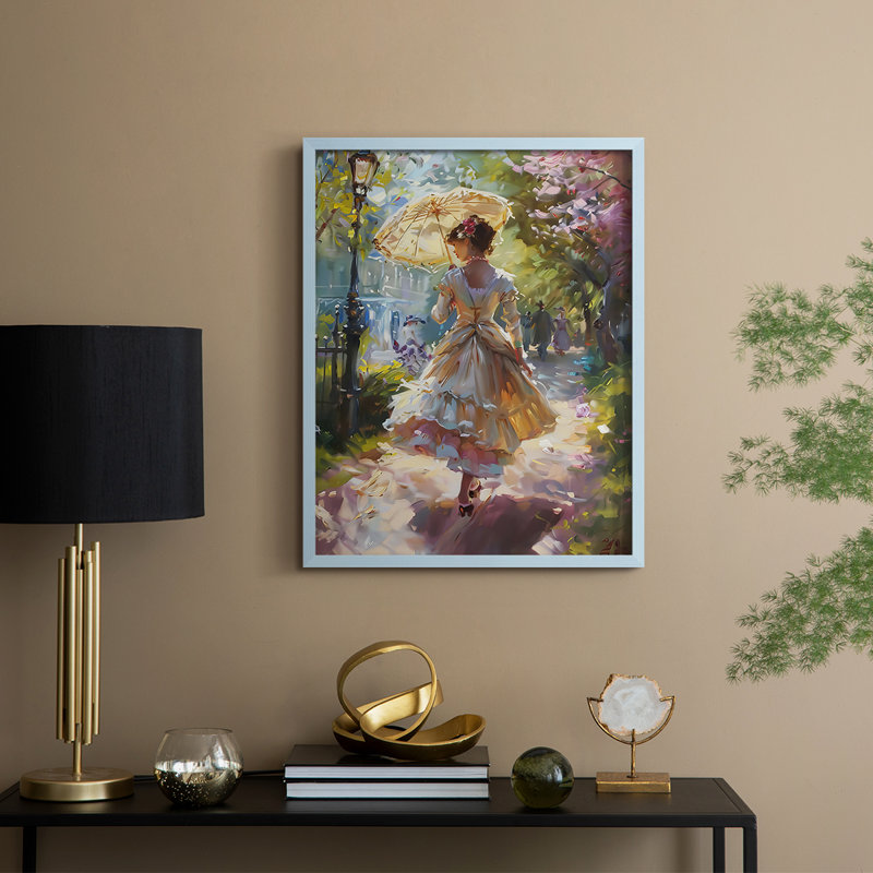 WOMEN Series DCL XXXVI, reproduction encadrée - bois massif, H 30 po x l 24 po, Bleu