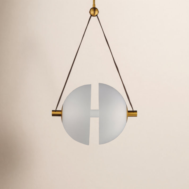 Alessandrina 1 - Light Natural Aged Brass Sphere Pendant, 15.75" H x 22.5" W x 15.75" D