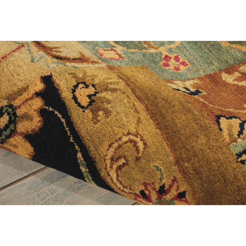 Philip Wool Floral Indoor Rug, Round 6'