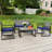 4-Piece Outdoor Conversation Sets With Cushions with Acacia Wood Table Top-1285048444