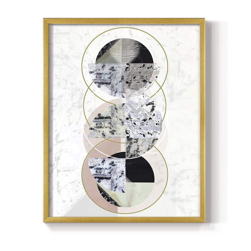 Inner Circles II Framed Print - Solid Wood, 10" H x 8" W