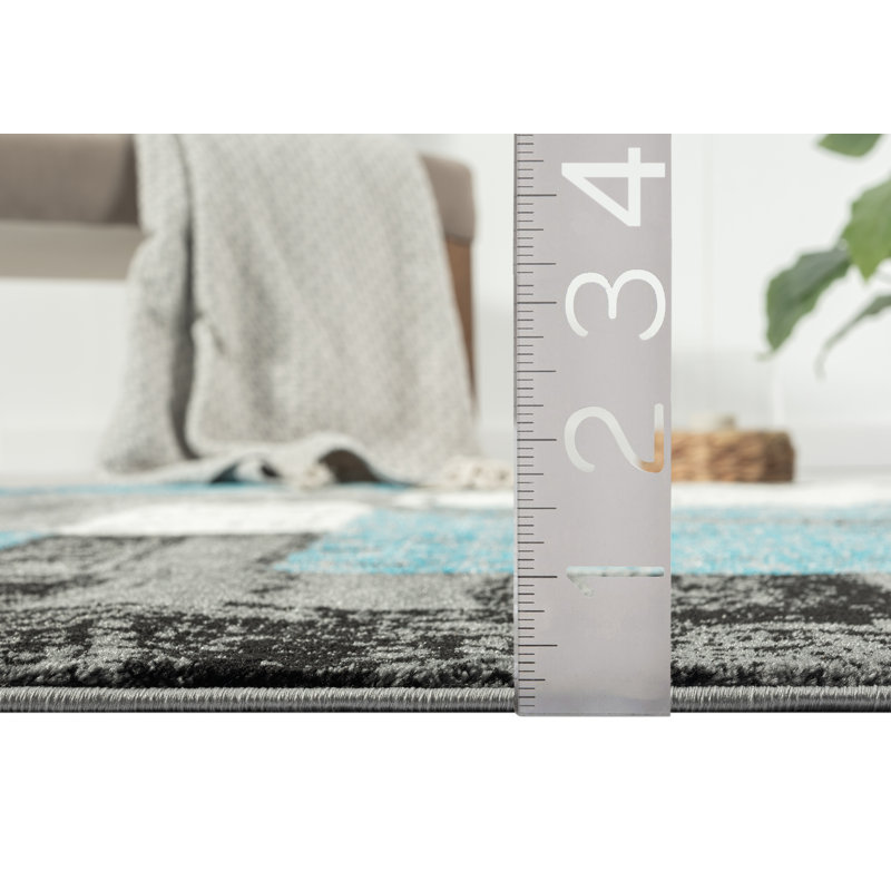 Tapis tendance tissé à la machine, Rectangle 5 pi 3 po x 7 pi 7 po