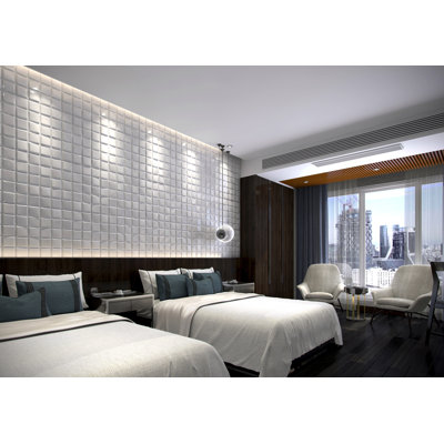 Falkirk Fifer 20" x 20" Bamboo Wall Paneling in Off White
