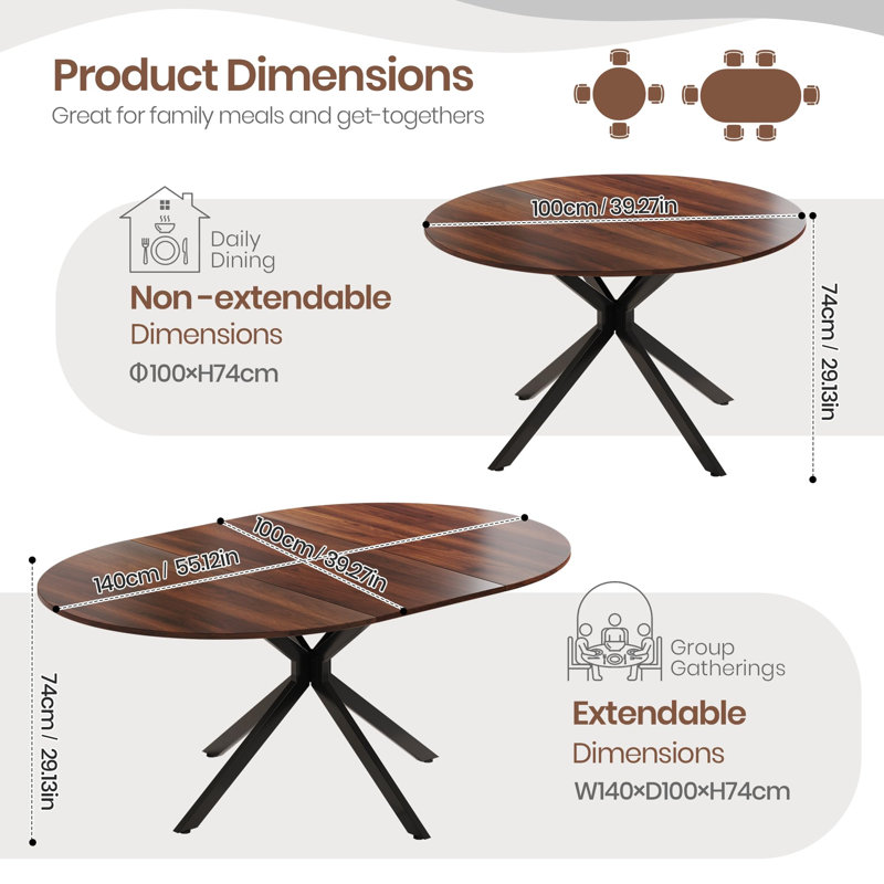 Dining Set, Brown, Brown, Brown / Black