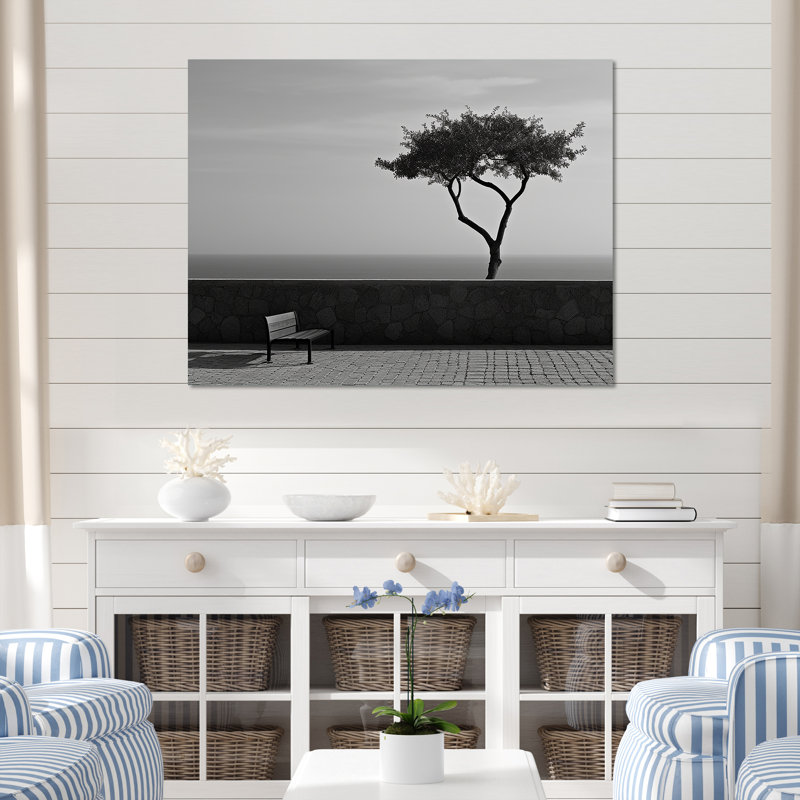 «Beach Solitude Tree Vision I - Beach & Ocean», reproduction d'art sur toile, H 30 po x l 40 po x P 1,5 po, Toile tendue