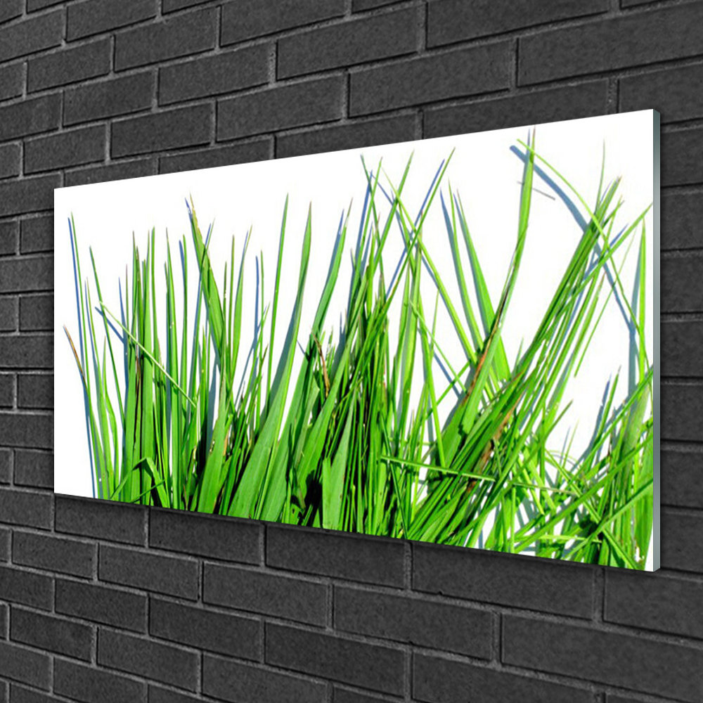 Glasbild Grass Floral