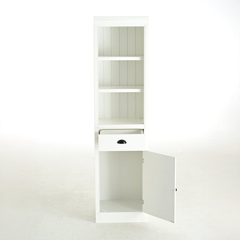 Armoire de rangement autoportante Hearthwood avec bibliothèque et rangement coulissant pour garde-manger