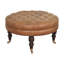 Repose-pieds brun en cuir Buffalo
