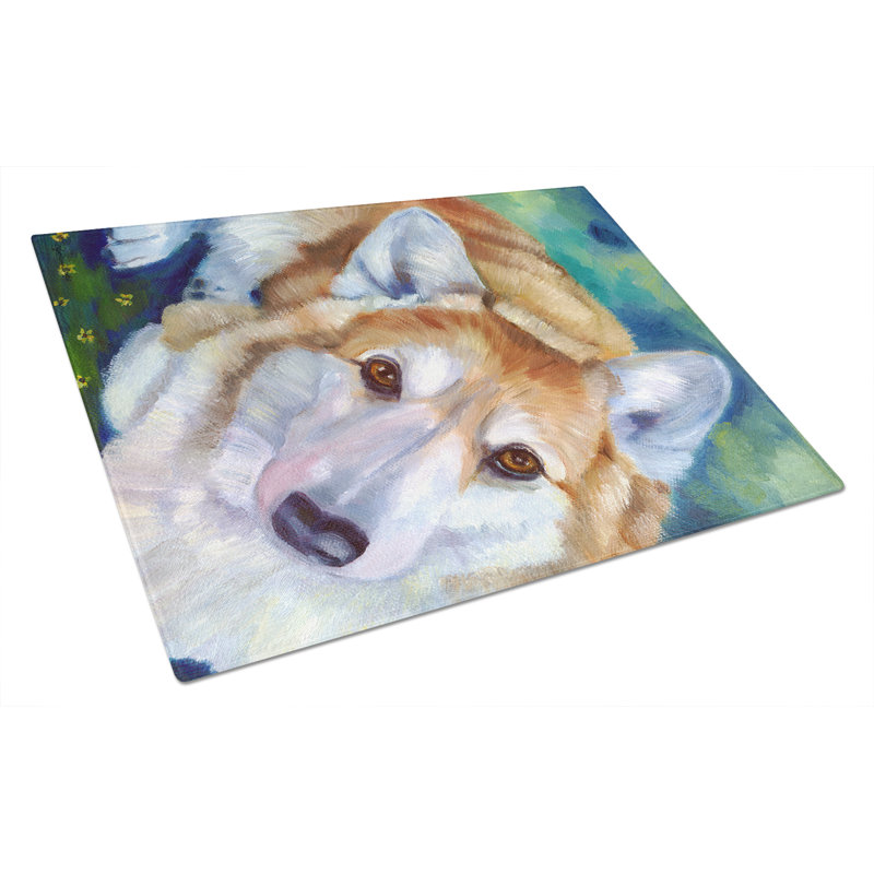 Petite planche à découper en verre caroline trésors corgi