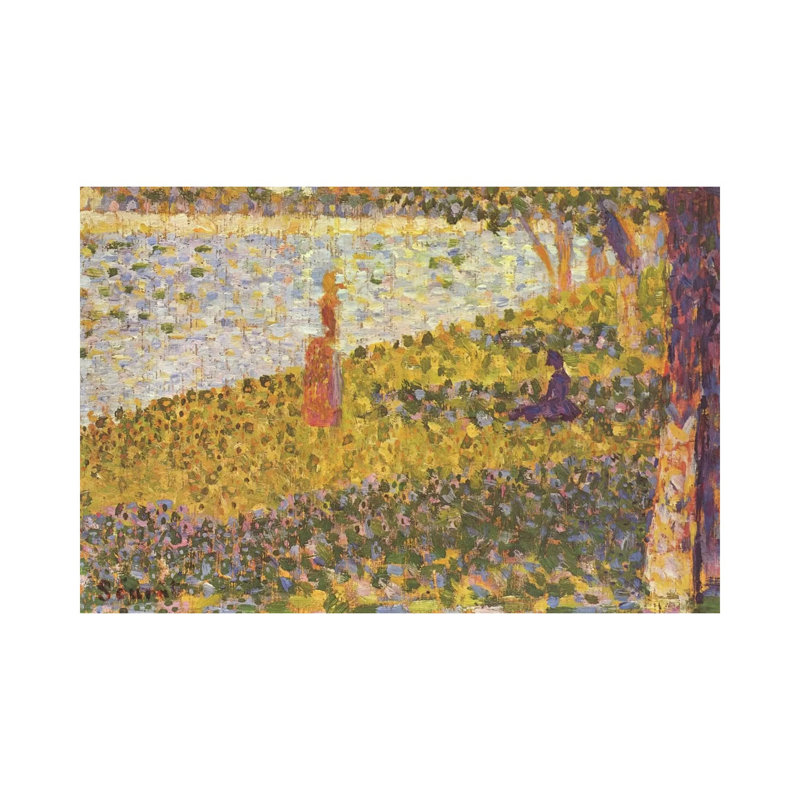 Women On The River Bank by Georges Seurat - Wrapped Canvas Painting