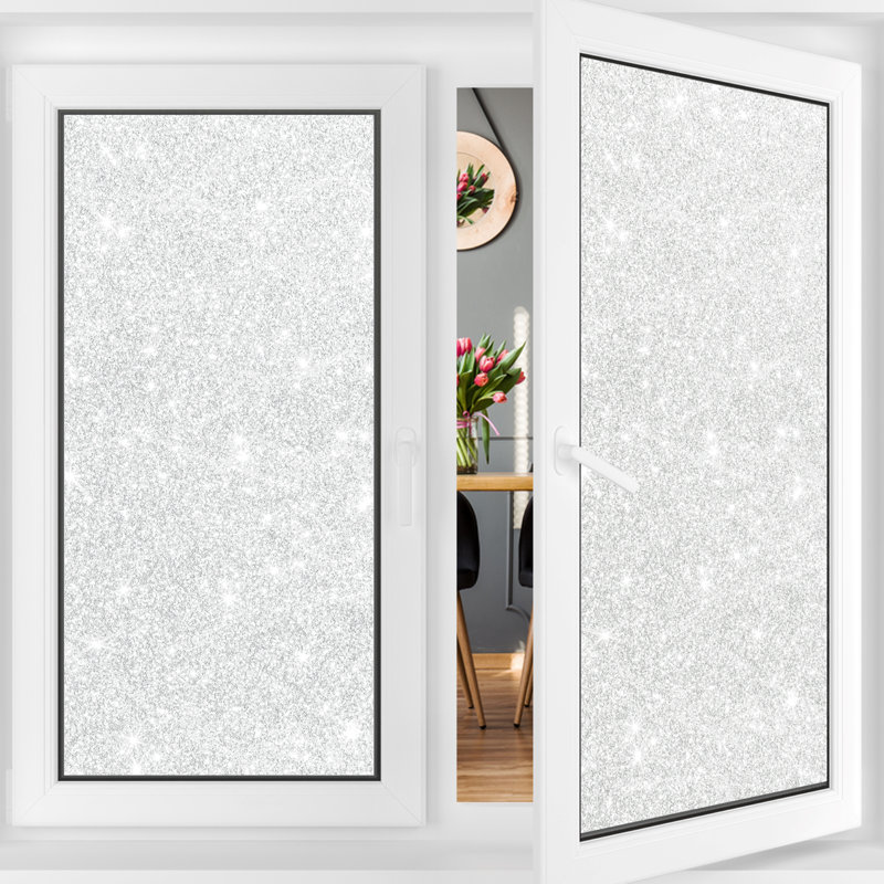 Adhésif décoratif d'intimité pour paillettes scintillantes, H 23,6 po x l 78 po