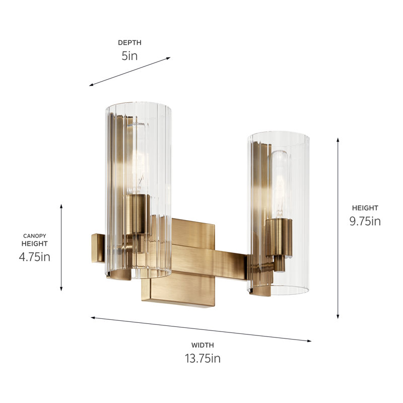 Tonju 2 - Light Dimmable Vanity Light, Champagne Bronze